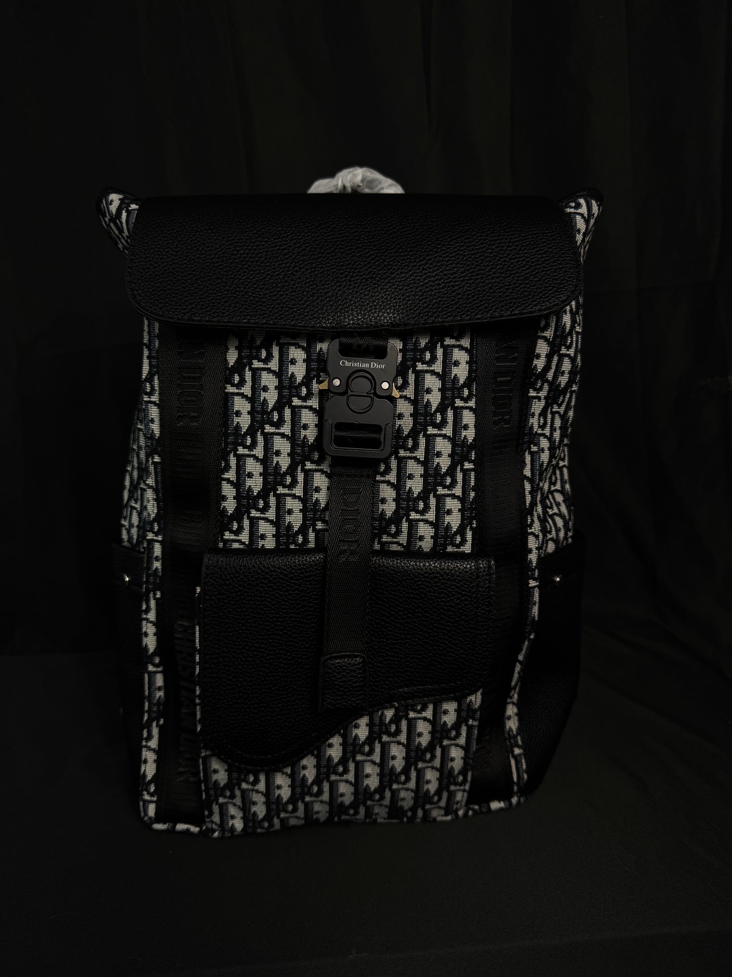 Dior Saddle Backpack Jacquard Canvas