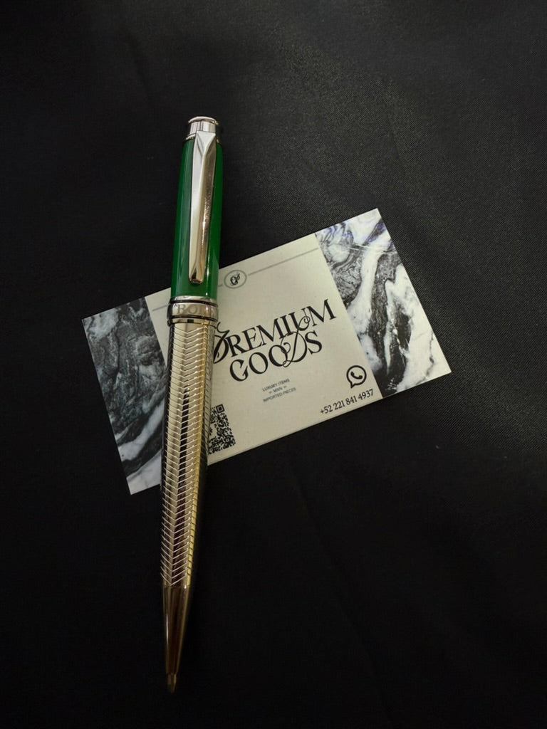Pluma Rolex Verde y Plata