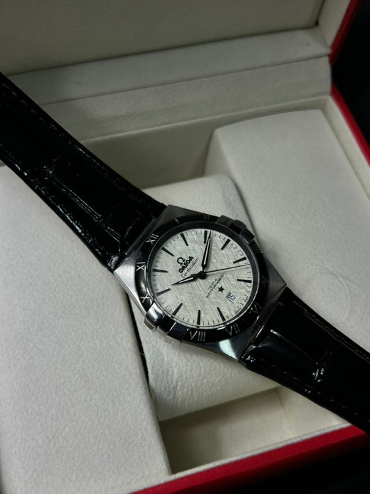 Omega Constellation Blanco/ Piel
