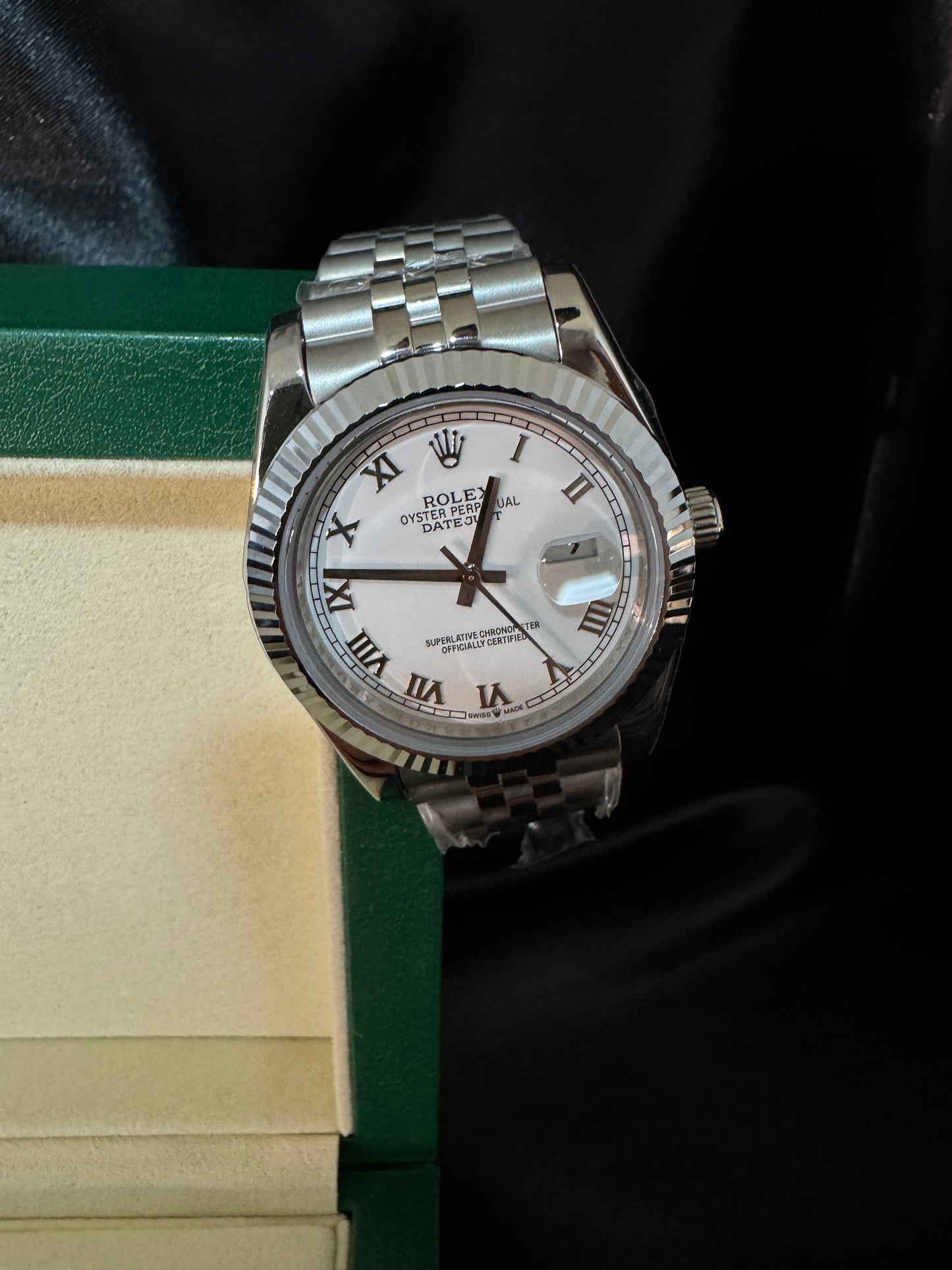 Rolex Datejust Plata y Blanco