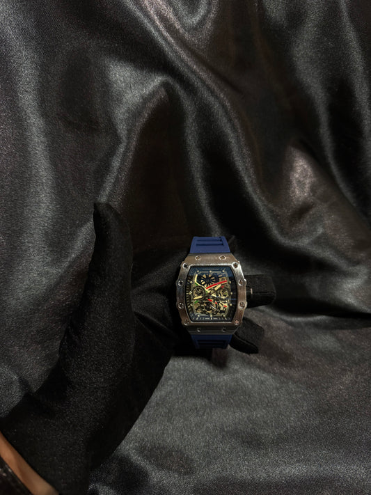 Reloj Richard Mille Azul con detalles Rojos