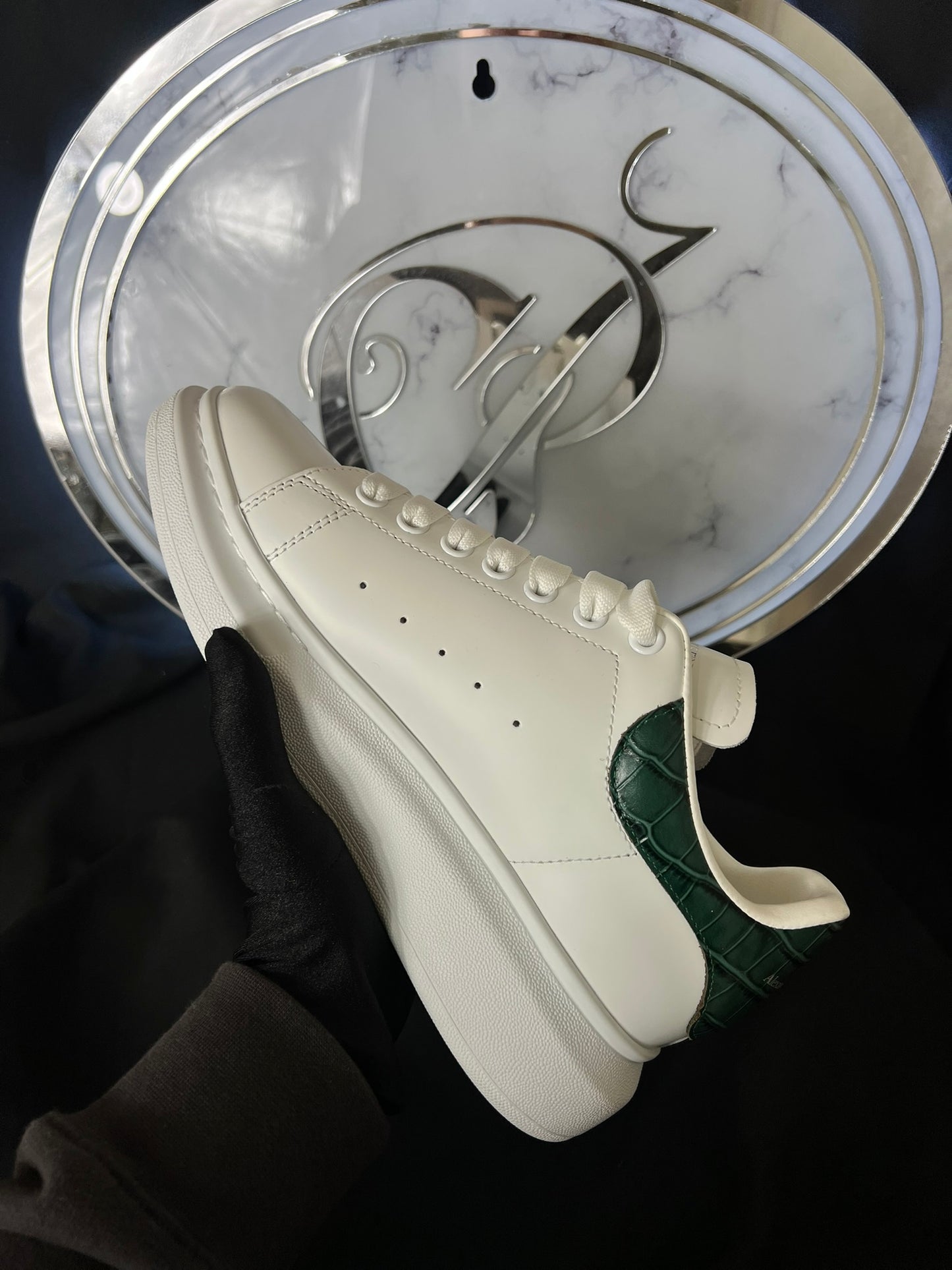Alexander Mcqueen - Oversized Sneaker in Green and White