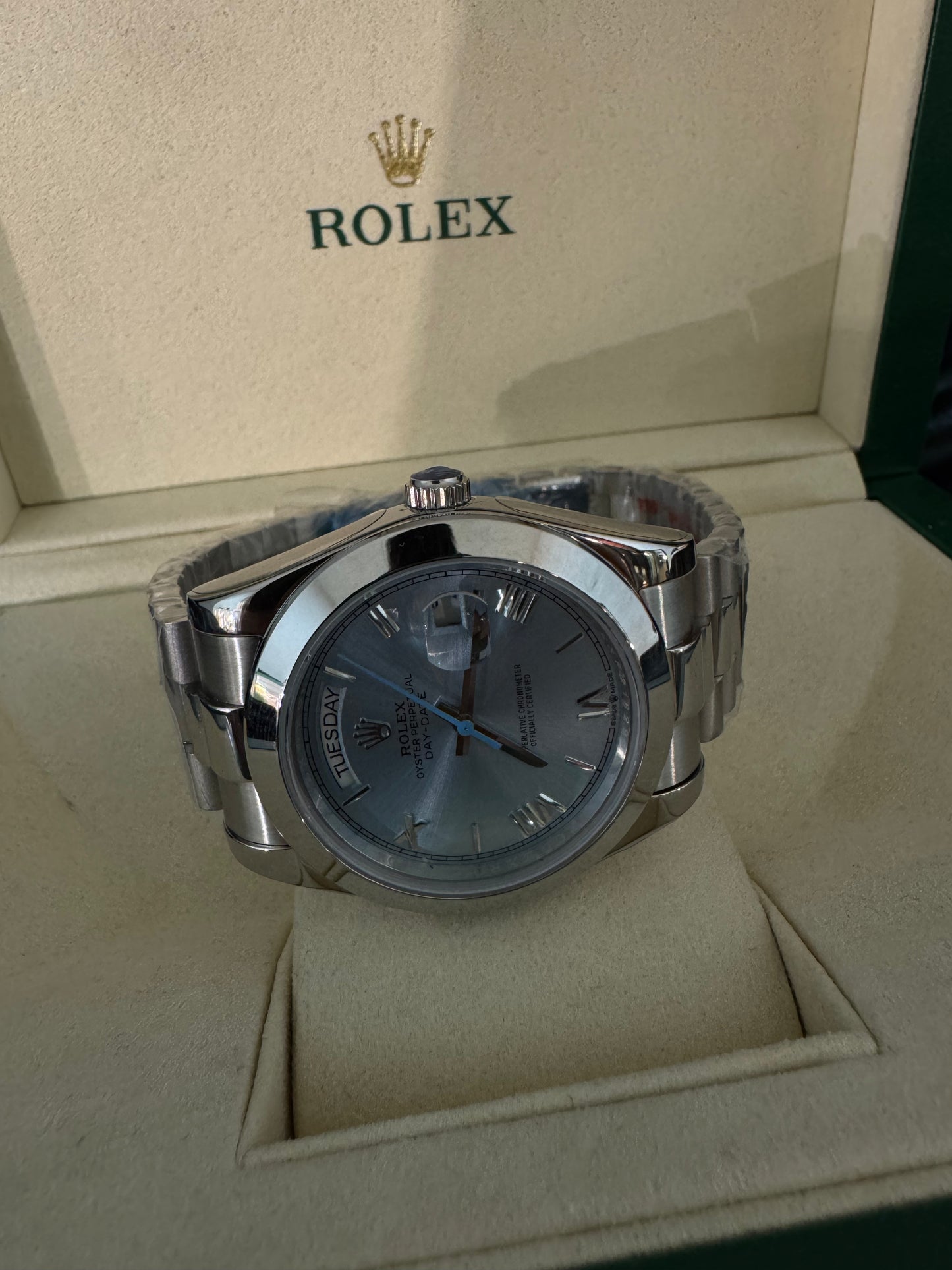 Rolex Day Date carátula Azul