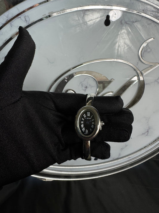 Reloj Cartier Baignore Plata y Negro