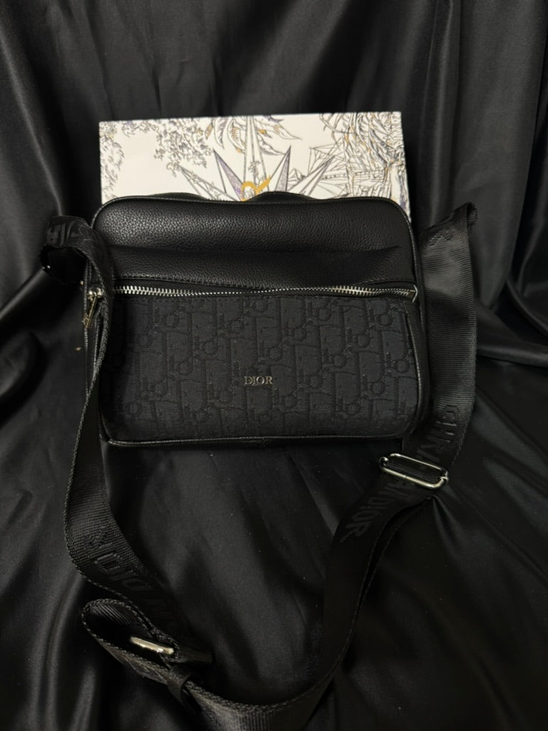 Dior Shoulder Bag Jacquard Black