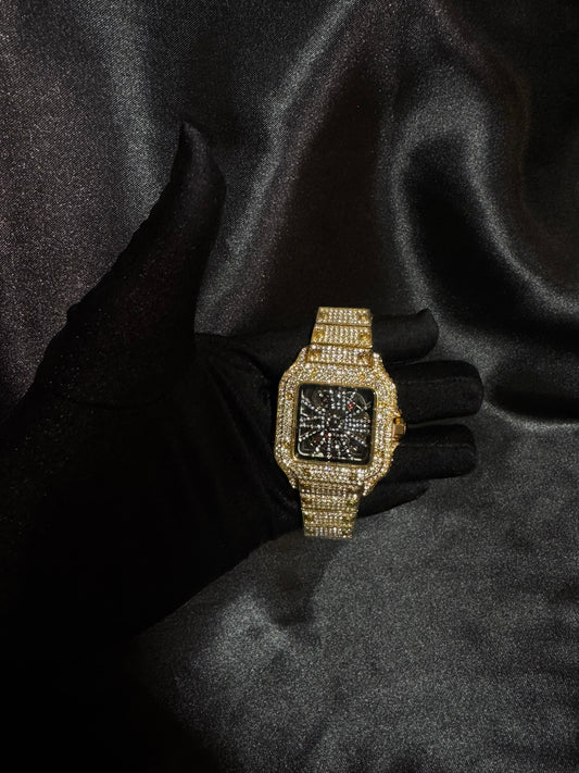 Reloj Cartier Full Ice Dorado