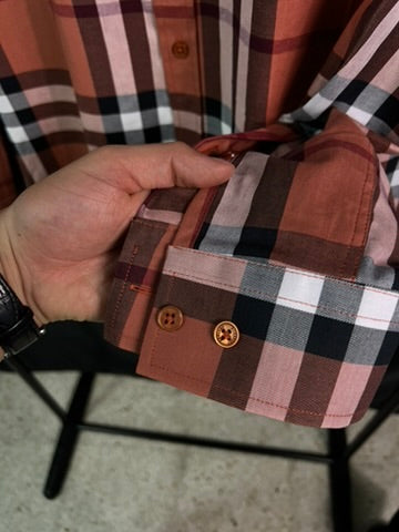 Camisa Burberry Clasica Naranja UA