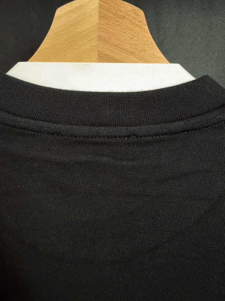 Playera Celine Mini Logo Bordado Negra UA