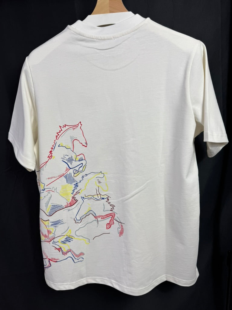 Playera Hermes Cavalcade Blanca UA