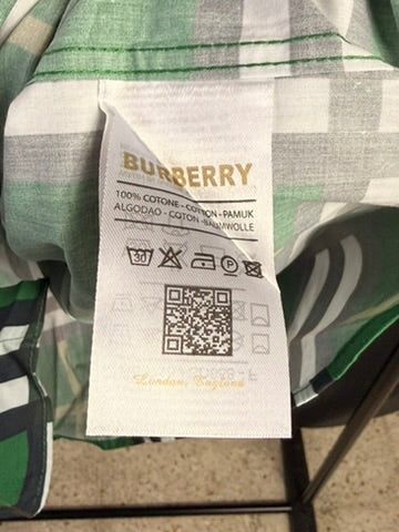 Camisa Burberry Clasica Verde UA