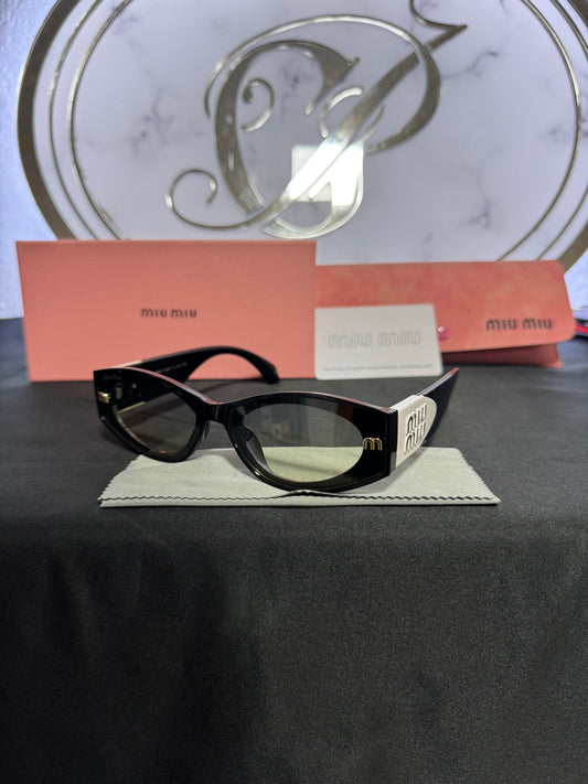 Lentes Miu Miu Negros Con Blanco