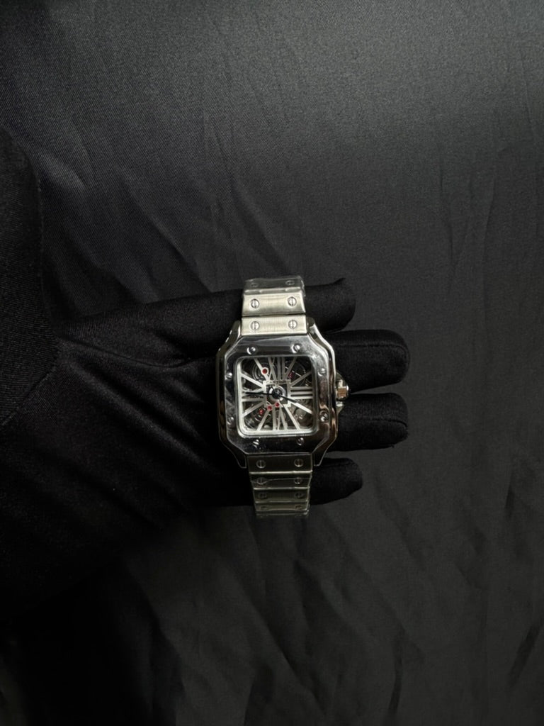 Reloj Cartier Santos Skeleton Plata