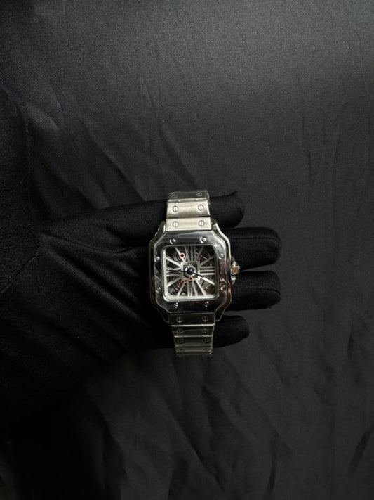 Reloj Cartier Santos Skeleton Plata