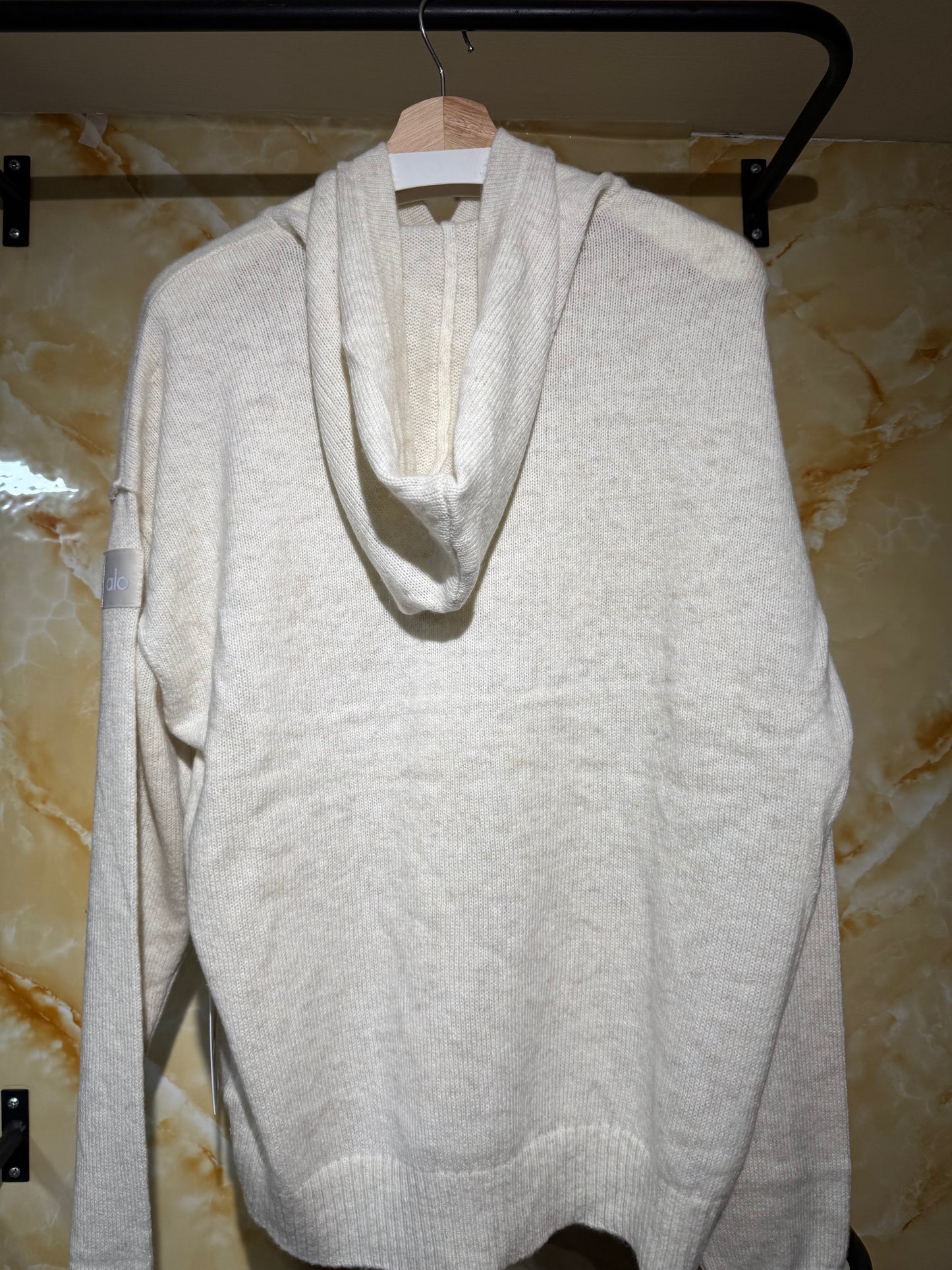 Alo Scholar Hooded Sweater Blanca