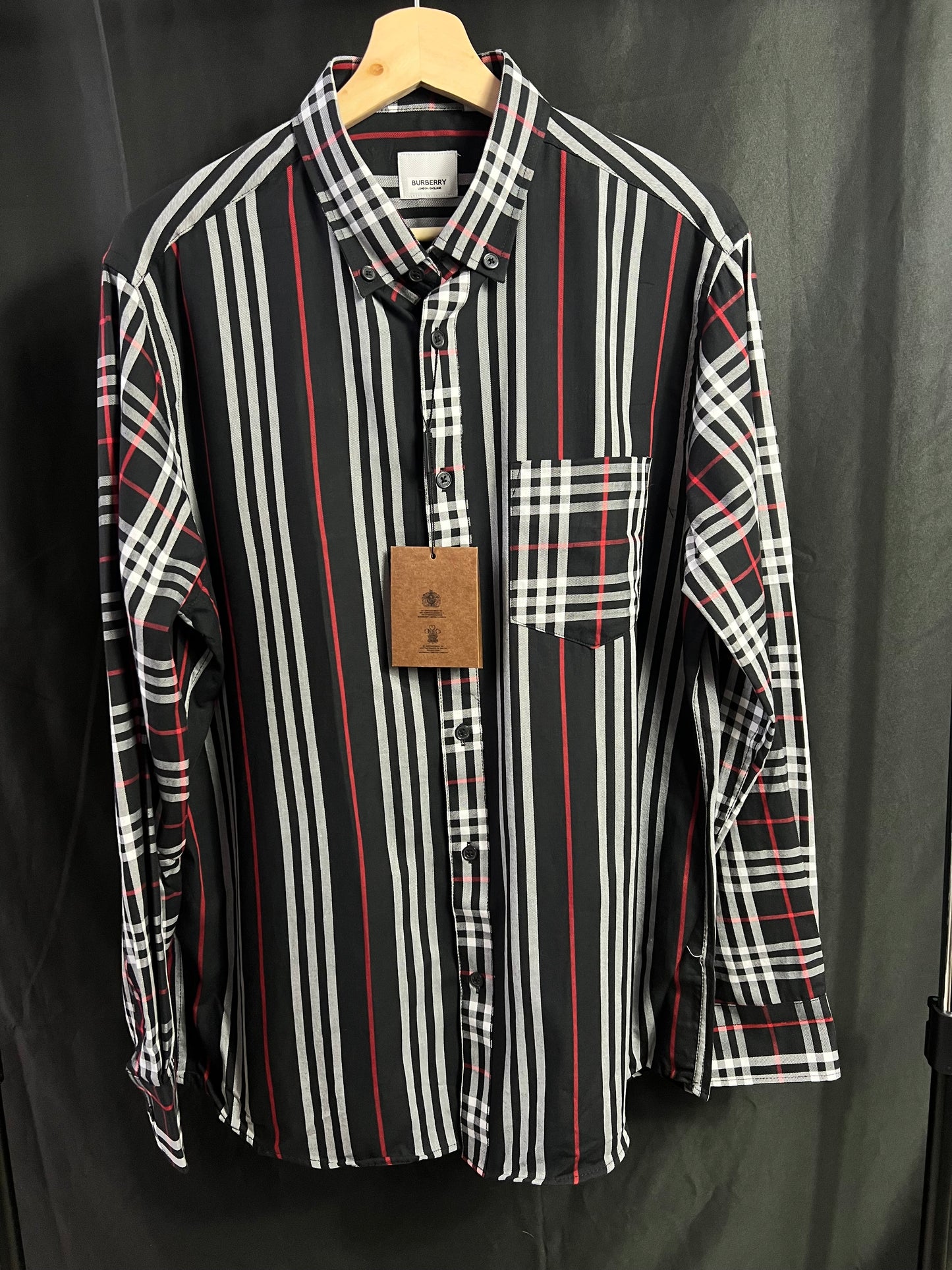 Camisa Burberry Clasica Negra UA