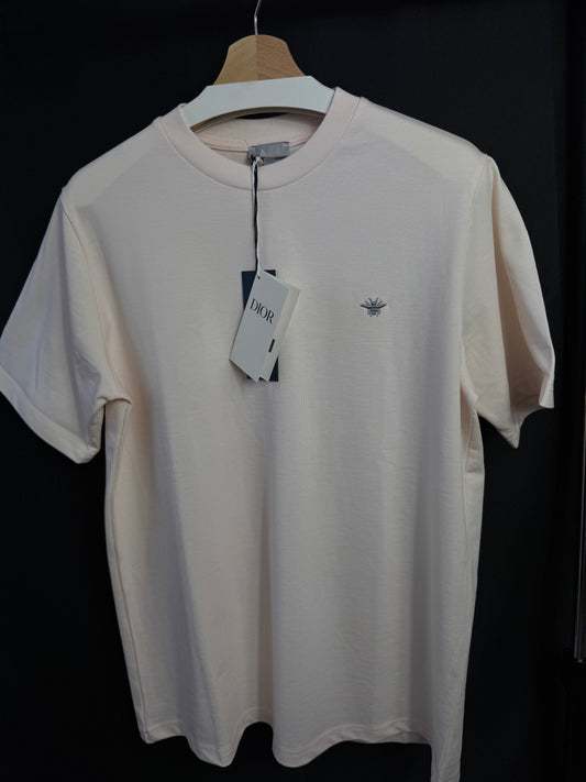Playera Dior Bordado Abeja Color Salmon UA
