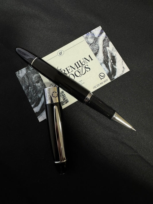 Pluma Mont Blanc Classic Negro con Plata