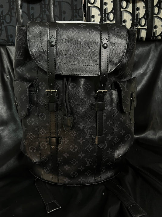 Louis Vuitton Christopher Backpack MM Black Monogram