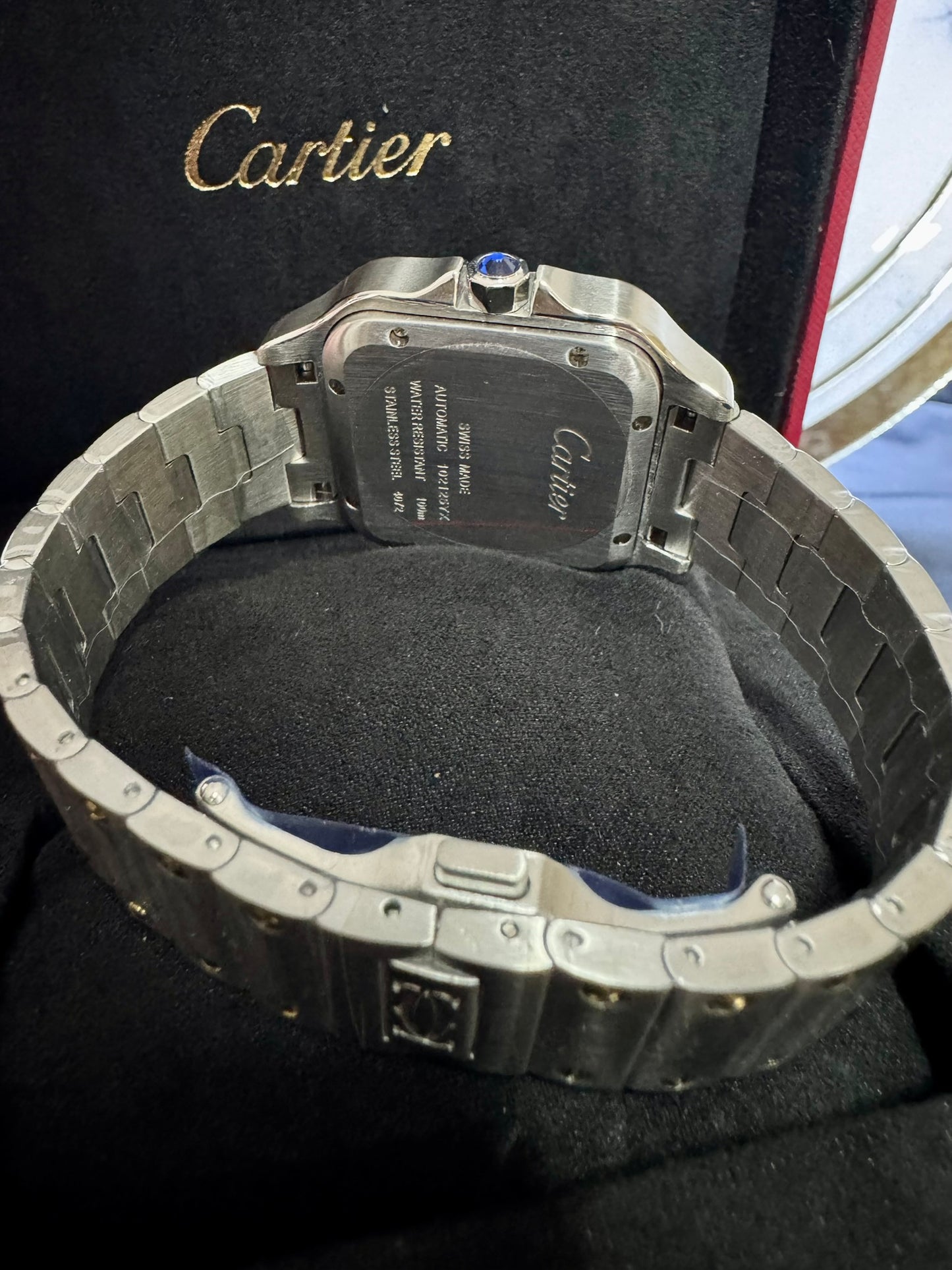 Cartier Dos Tonos Caratula Oro