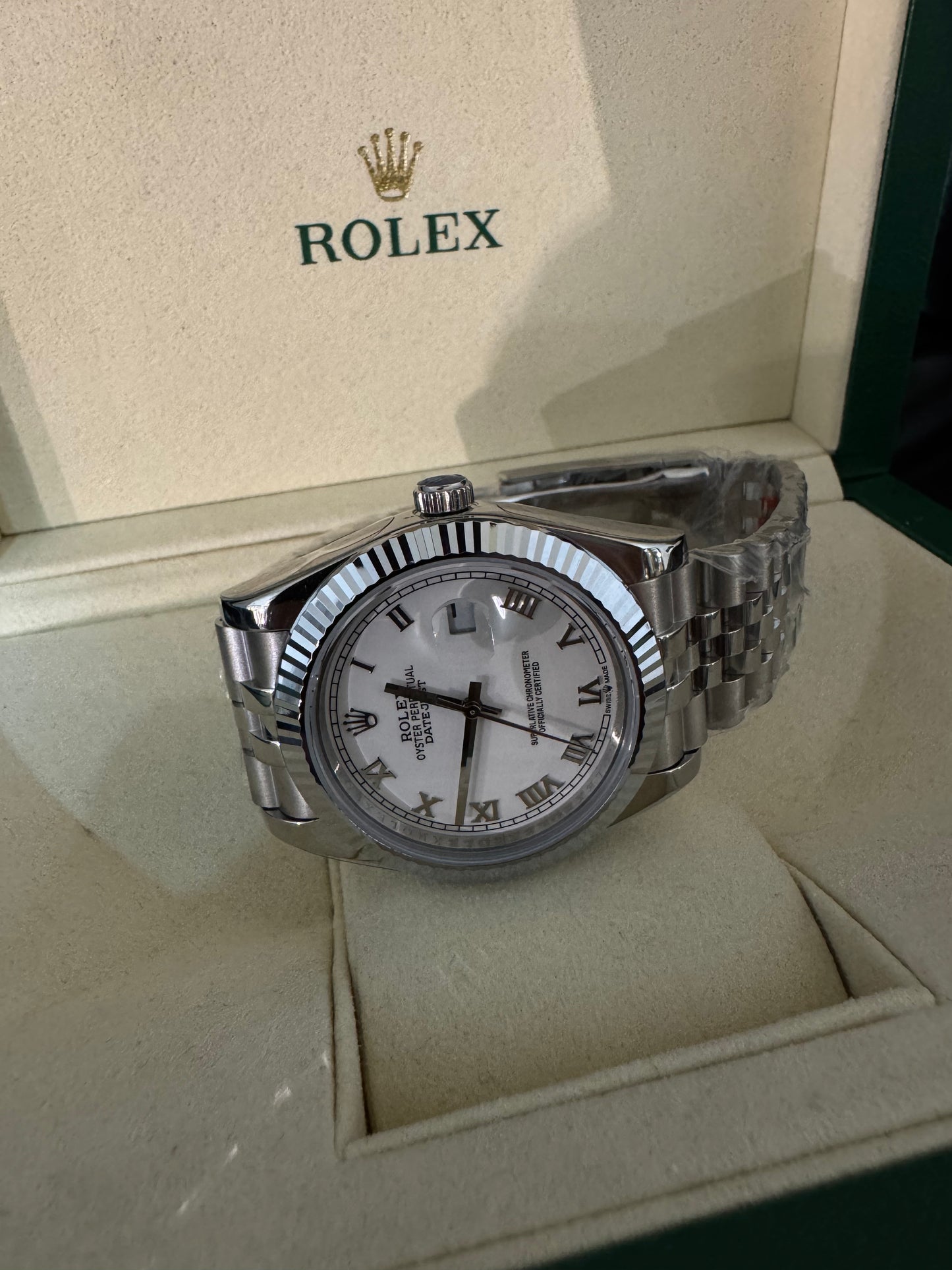 Rolex Datejust Plata y Blanco