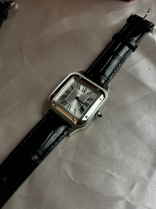 Cartier – Santos-Dumont Large Steel Silver Dial