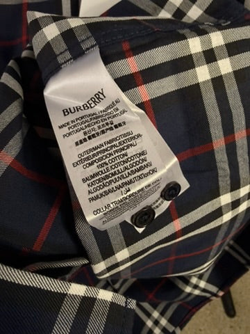Camisa Burberry Clasica Azul UA