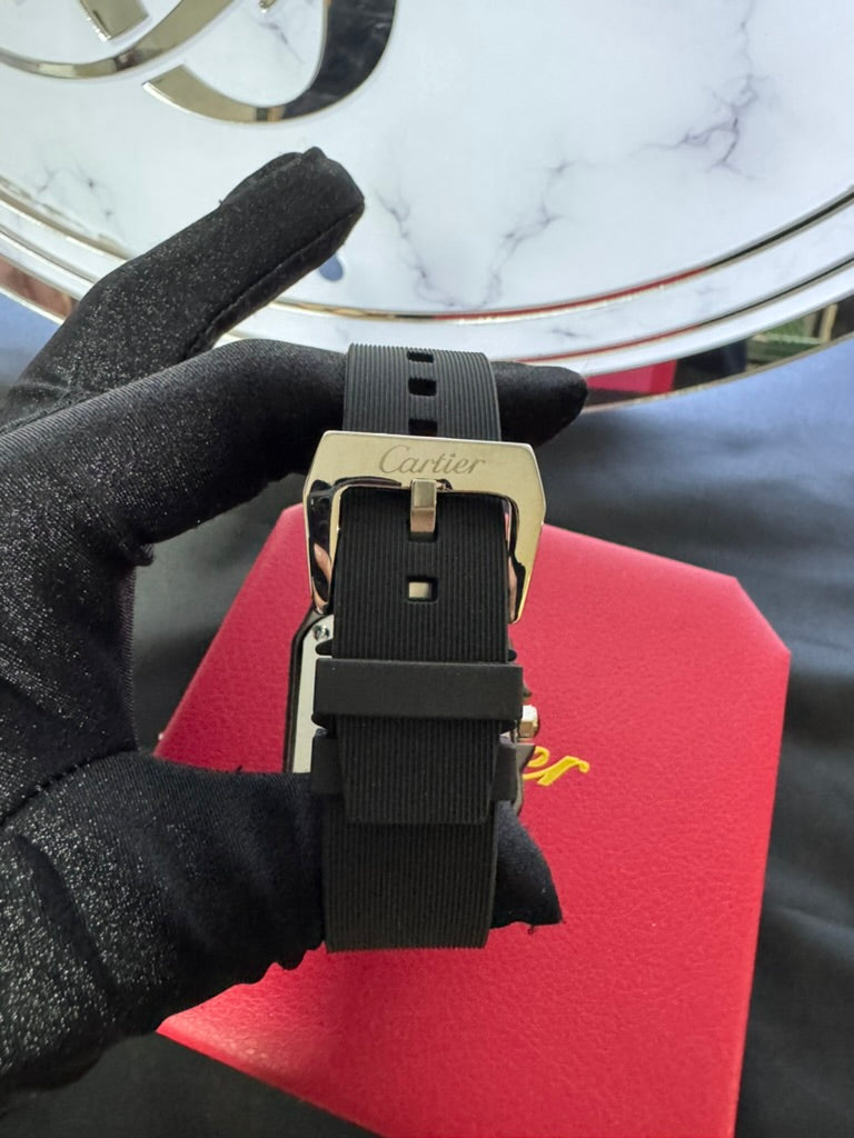 Reloj Cartier Negro Caucho
