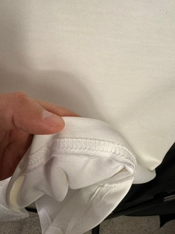 Playera Celine Mini Logo Bordado Blanca UA
