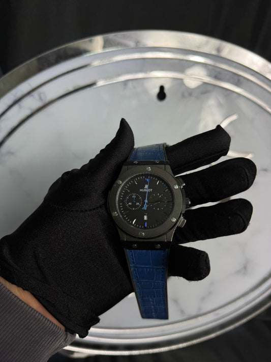 Reloj Hublot Chrono Negro con Azul