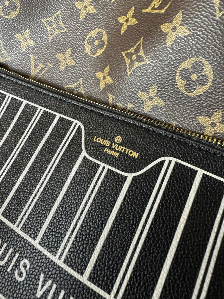Louis Vuitton Neverfull Classic Monogram Black Doble Vista
