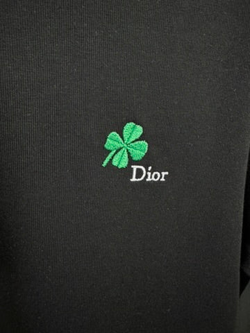 Playera Dior Trebol Bordado Negro UA