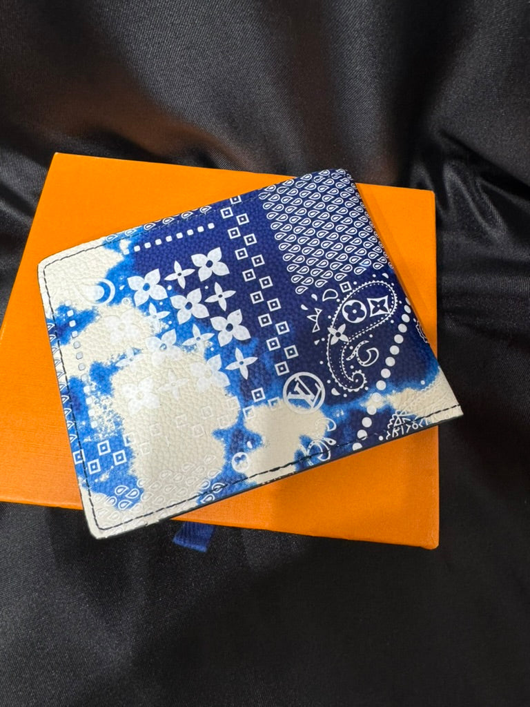 Louis Vuitton Slender Bandana Blue Wallet