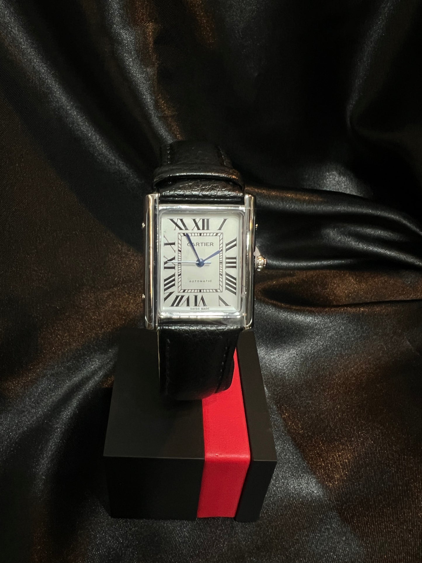 Cartier Tank Piel Negro