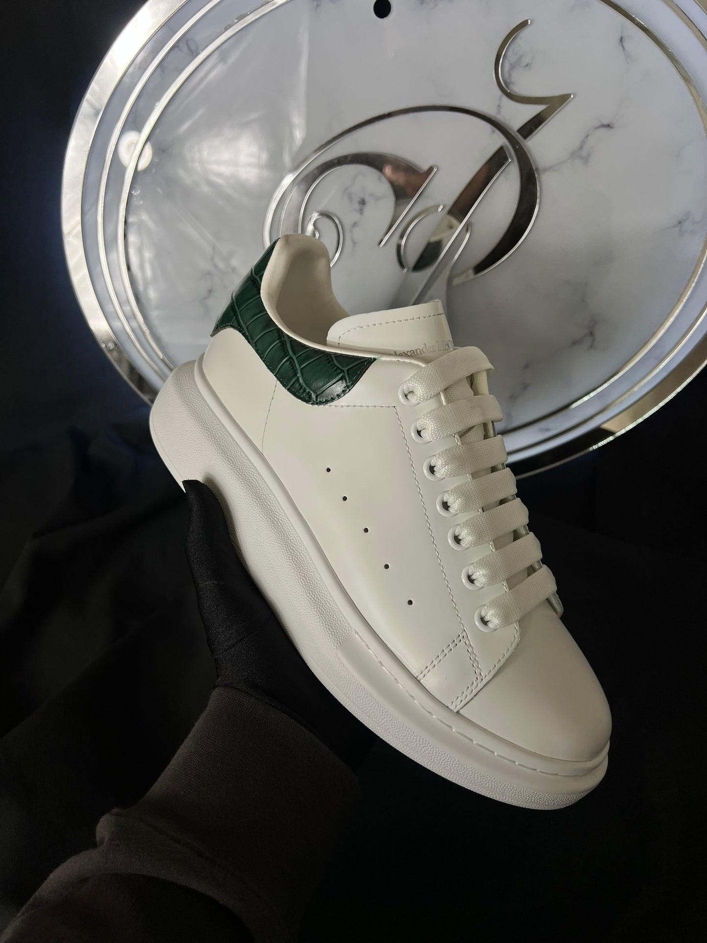 Alexander Mcqueen - Oversized Sneaker in Green and White