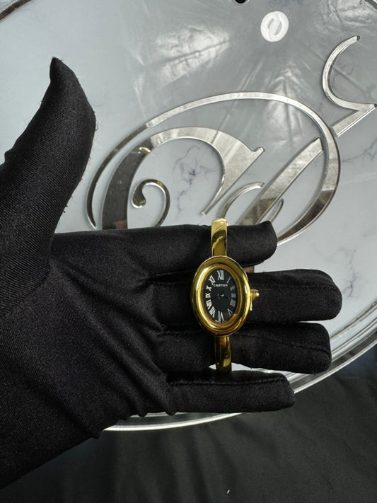 Reloj Cartier Baignore Dorado con Verde