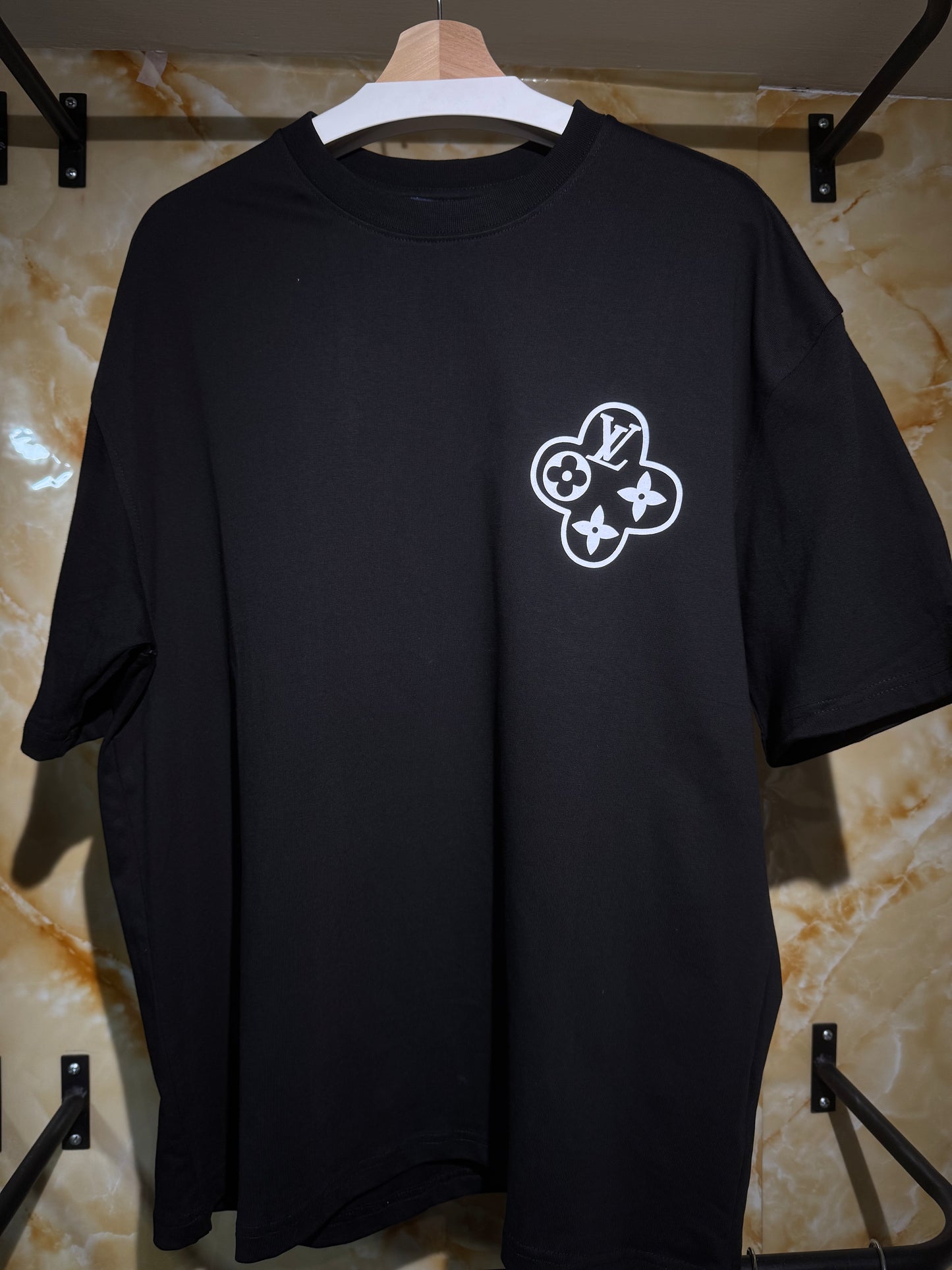 Louis Vuitton Monogram Patch Black Tee