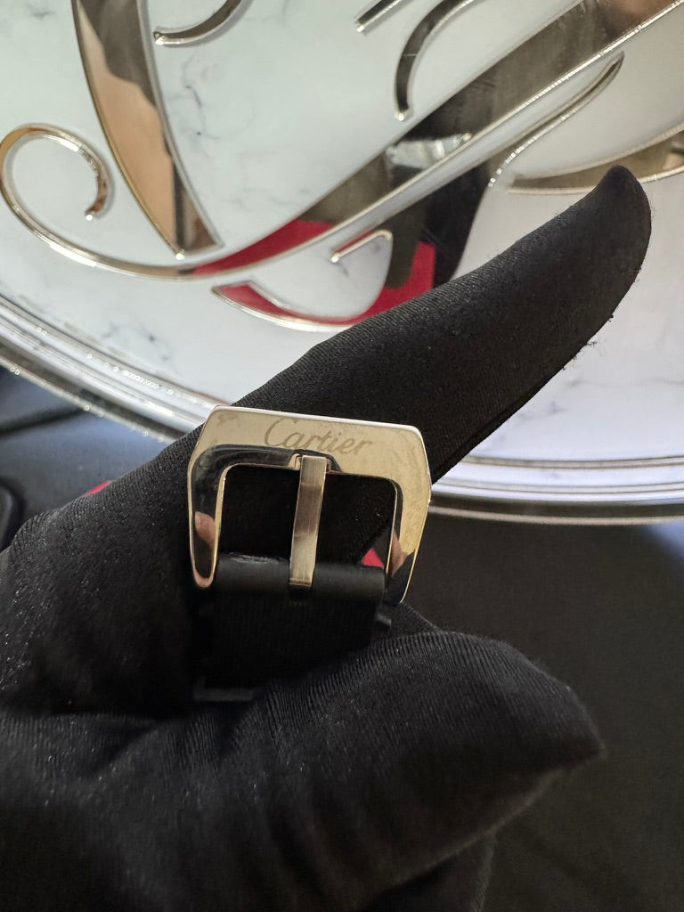 Reloj Cartier Santos Caucho Carátula Blanca