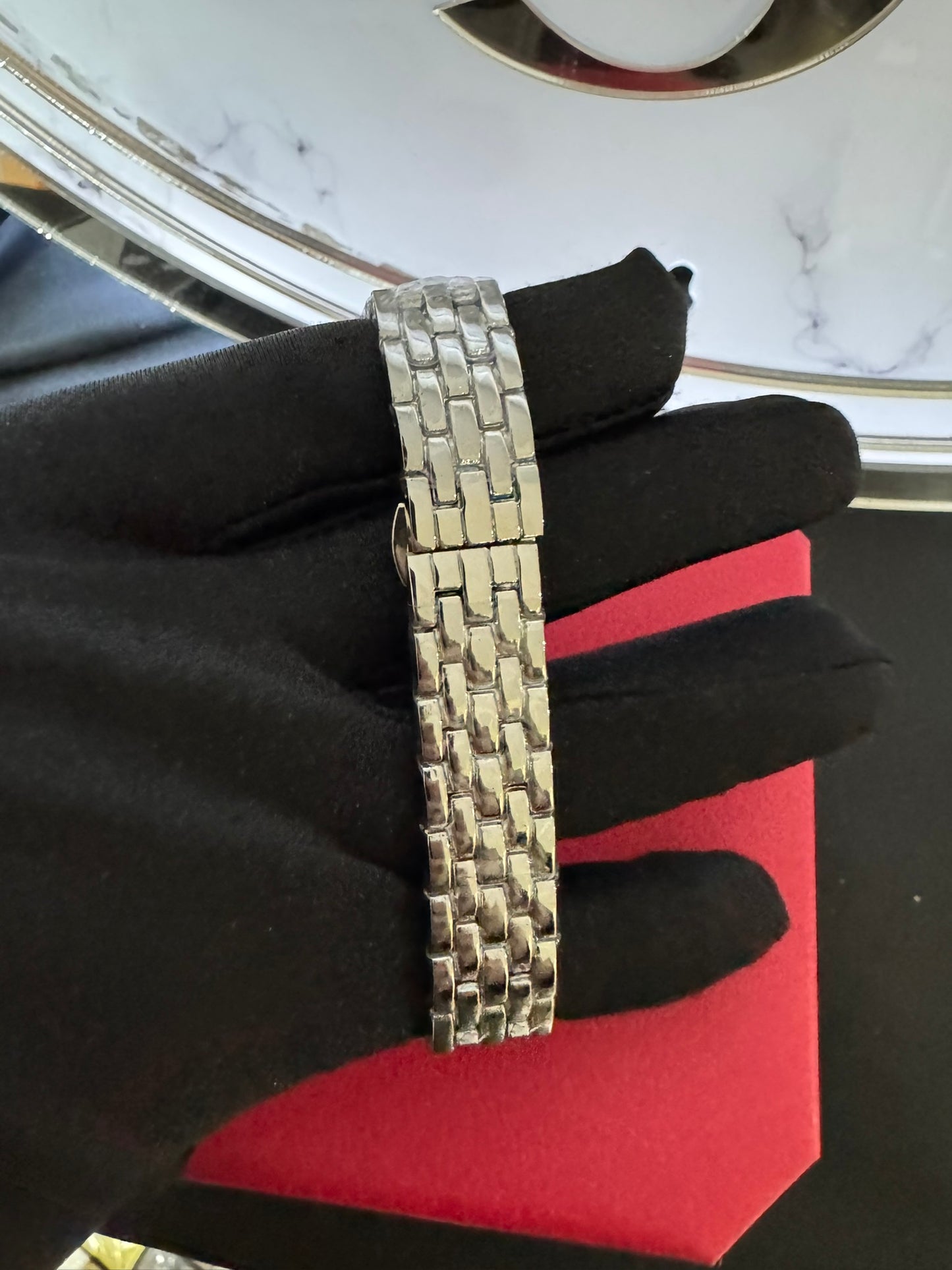 Reloj Cartier Panthere Plata con Piedras