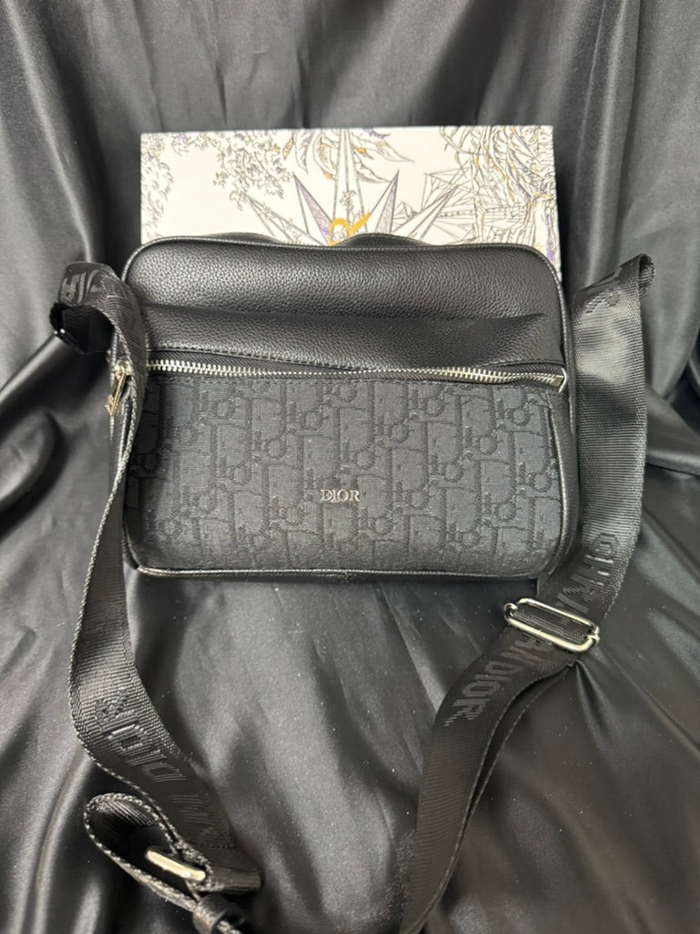 Dior Shoulder Bag Jacquard Black