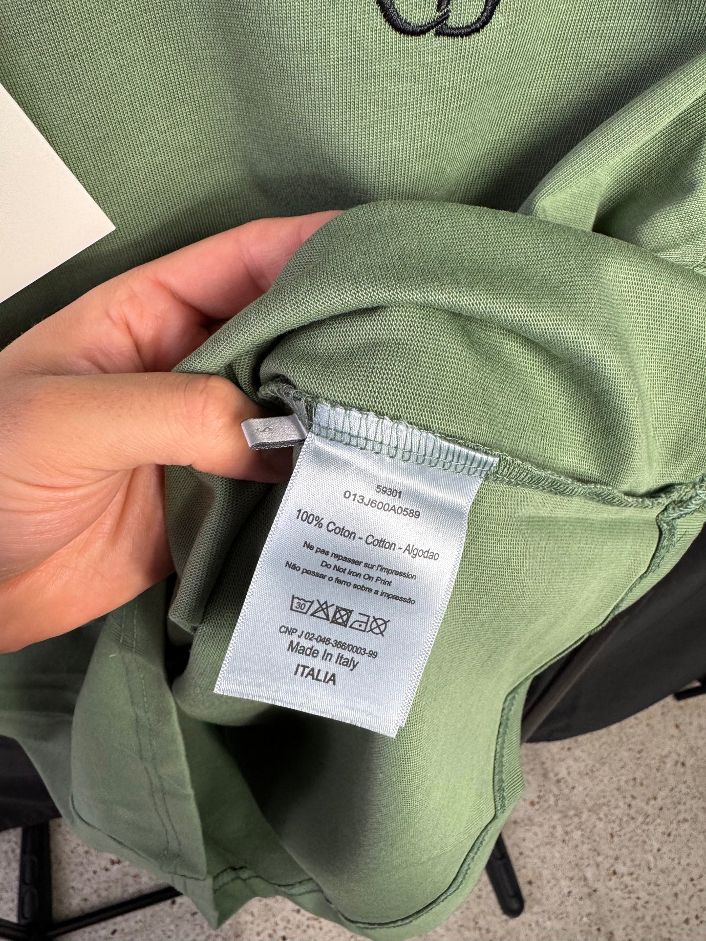 Playera Dior CD Icon Bordado Verde UA