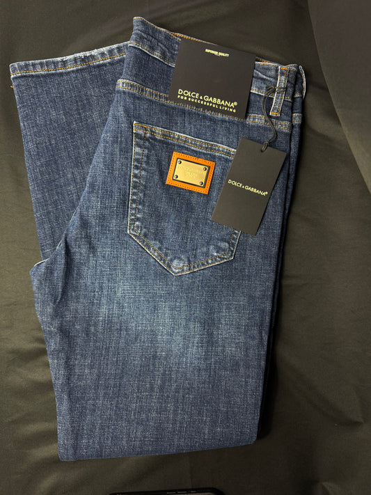 Jeans Dolce & Gabbana Azul con Placa