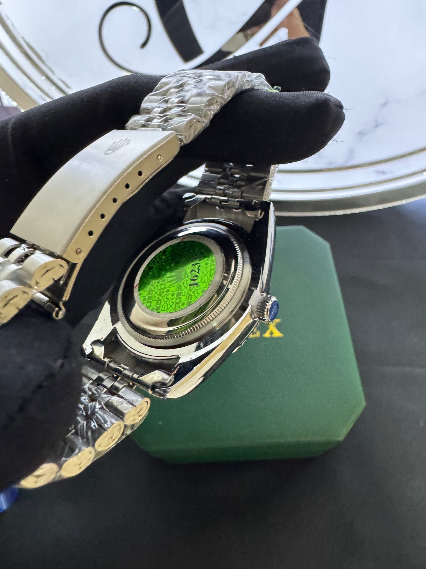 Reloj Rolex Date Just Azul