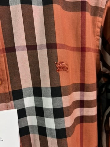 Camisa Burberry Clasica Naranja UA