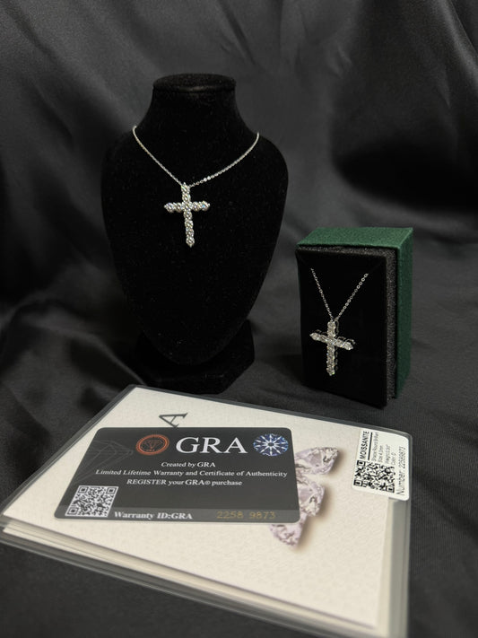 Collar Cruz Moissanita Real