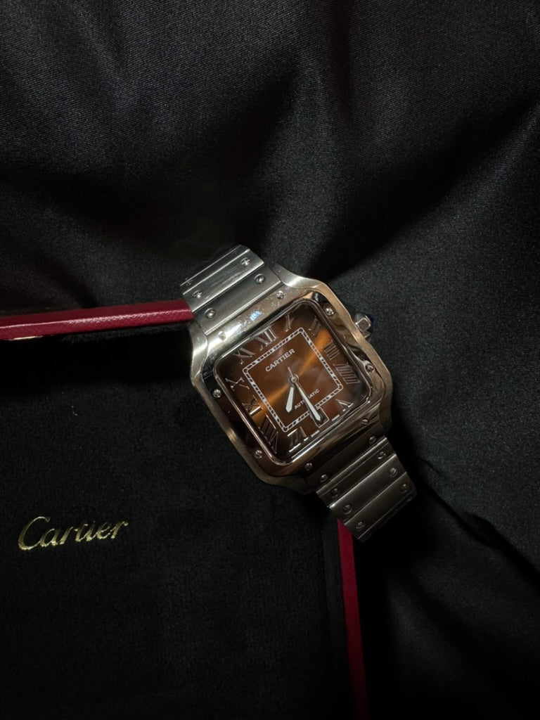 Cartier Santos Cafe Acero