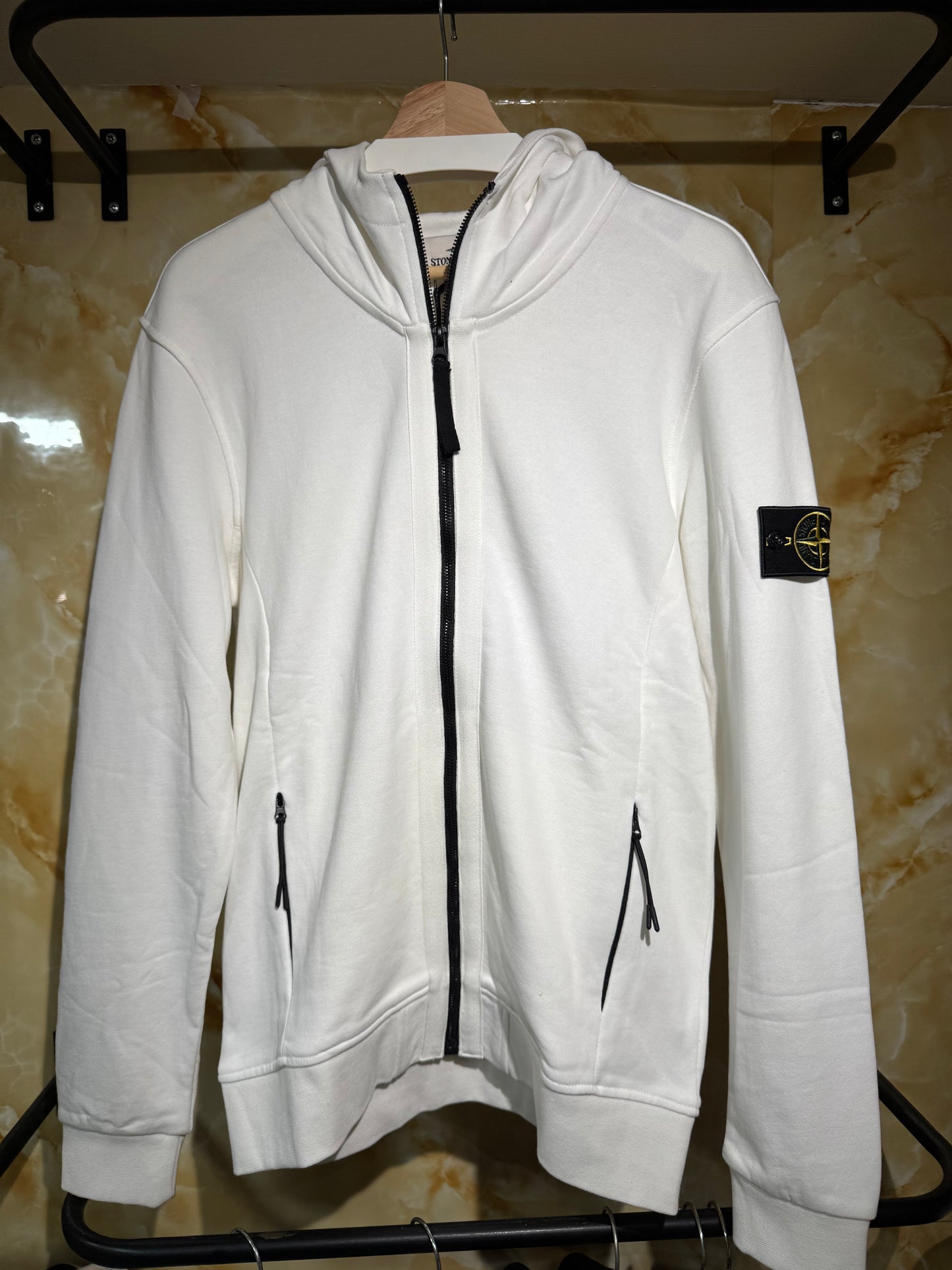 Stone Island Hoodie Blanca