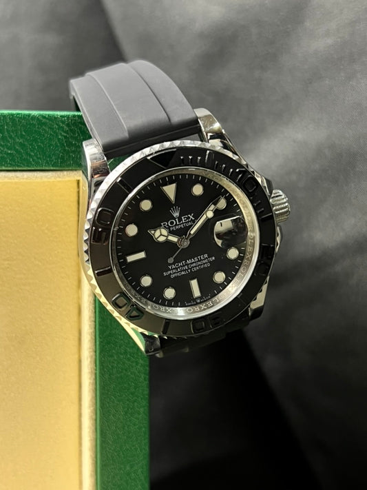 Rolex Yacht Master II Black w/ Oysterflex