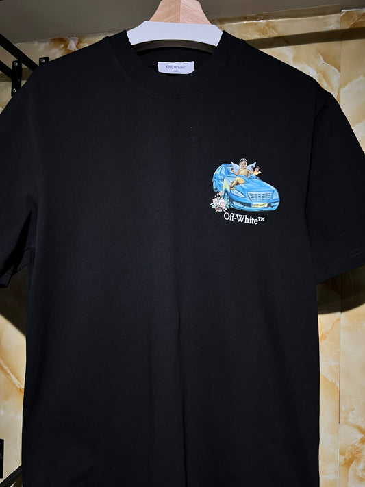 Off-White Car Angels Tee Negra