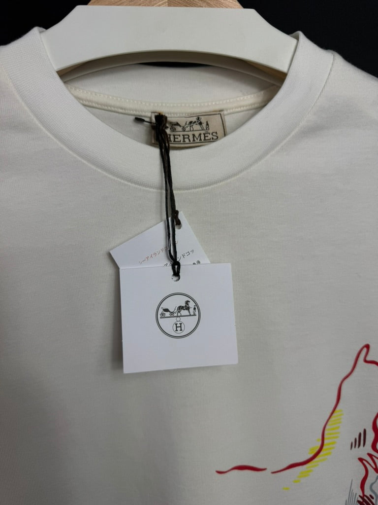 Playera Hermes Cavalcade Blanca UA