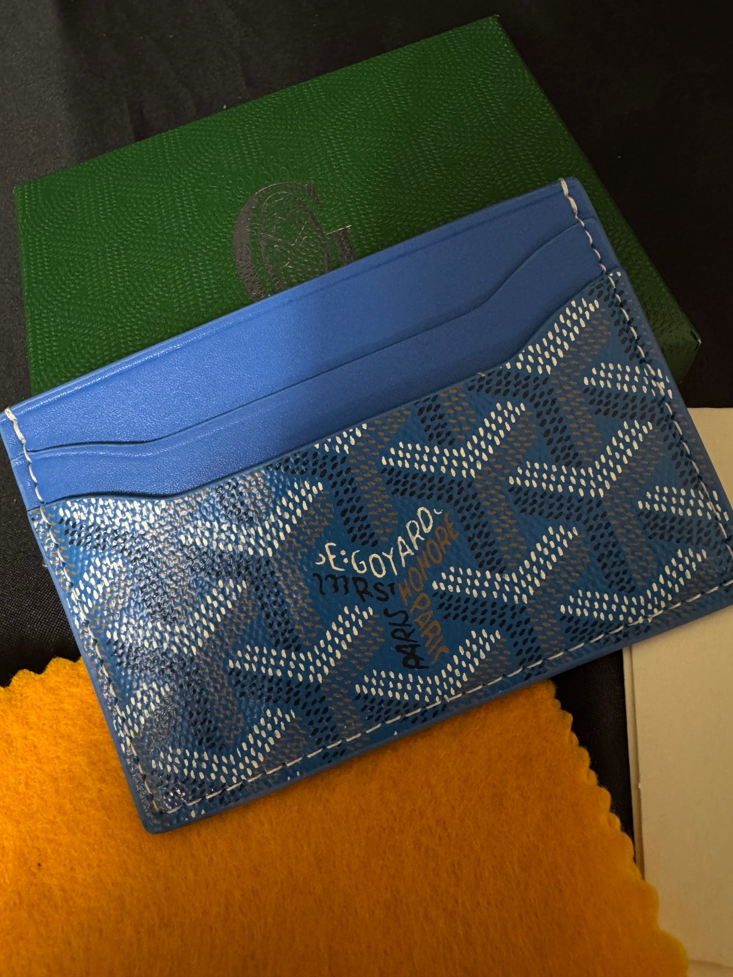 Goyard Tarjetero Azul Claro